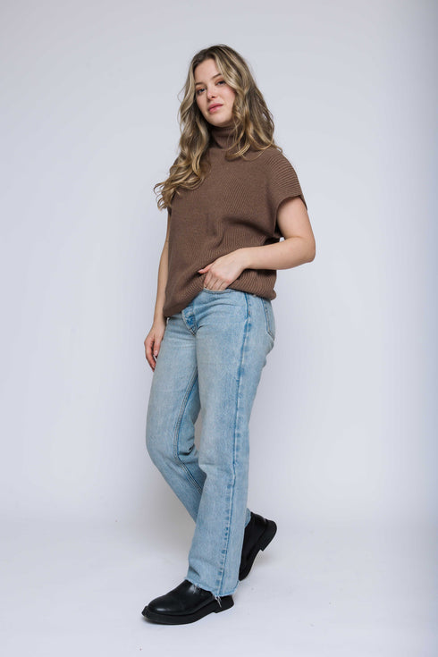 Shawna-Sleeveless Funnel Neck